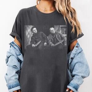 Funny Jason Voorhees Michael Myers Halloween Horror Characters Shirt